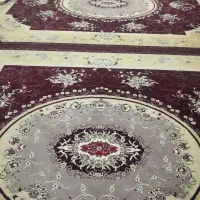 فرش ۱۲متری جفت همراه ۱۲عدد پشتی تمیز ومحکم درجه ۱|فرش|دهگلان, |دیوار