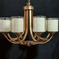 لوستر چکشی دوبل ۸ شاخه با چک ۳ ماهه