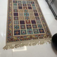 قالیچه جفت ابریشمی ماشینی سنتی