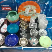 حراج مقداری ظروف شیشه ای وتزعینی نو