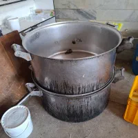 قابلمه ارتشی استیل ۲۵۰ لیتر و ۳۶۰ درجه در حد نو|ظروف پخت‌وپز|تهران, خاوران|دیوار