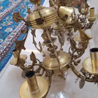 لوستر ۵ شاخه برنجی جفت|لوستر و چراغ آویز|تهران, علی‌آباد|دیوار