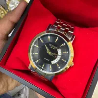 ساعت مچی مردانه بند چرم فلزی فقط عمده