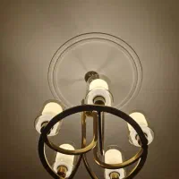 لوستر ۵ شعله ضربدری رنگ شامپاینی|لوستر و چراغ آویز|تهران, تهرانپارس غربی|دیوار