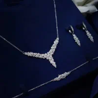 سرویس نقره طرح جواهری طلا امراکات و خوشه‌ای ....