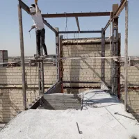 جوشکاری اسکلت و خورده کاری سقف خلاف پله