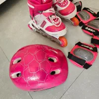 کفش اسکیت دخترانه با تجهیزات کامل