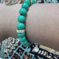 دستبند سبز طرح چوبی اما مروارید پلاستیکی|بدلیجات|قم, عمار یاسر|دیوار