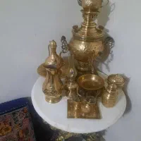 سماور زغالی قدیمی بانشان شیروخورشید