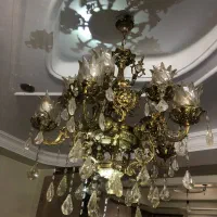 دو عددلوستر برنز اصل پنج شاخه دوتایی|لوستر و چراغ آویز|تهران, صاحب الزمان|دیوار