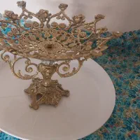جا میوه برنز و قوری چینی