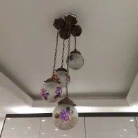 لوستر فانتزی ۴ حباب گل دار کاملا نو