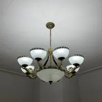 لوستر هشت شاخه و یک دیوارکوب و تکشاخه آشپزخانهای|لوستر و چراغ آویز|شیراز, رازی|دیوار