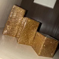 شمع تزئینی ۳ عدد طلایی کاملا نو