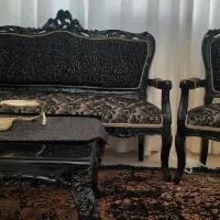 مبلمان کلاسیک چوب گردو|مبلمان خانگی و میز عسلی|پرند, فاز ۴|دیوار