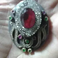 آویز عثمانی یاقوت برمه زمرد یاقوت سرخ