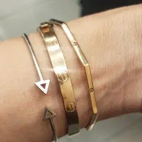 دستبند کارتیر لاو و النگویی و بنگل طلا