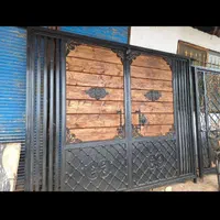 در و دروازه آهنی باغی ویلایی آپارتمان(درب فلزی)|مصالح و تجهیزات ساختمان|رودسر, |دیوار