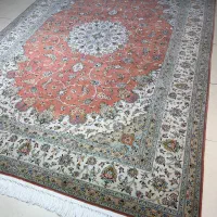 جفت درحدنو فرش ۹متری دستباف کرک کاشان گل ابریشم|فرش|تهران, دریاچه شهدای خلیج فارس|دیوار