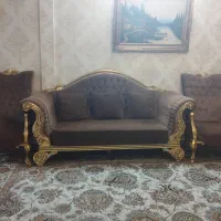 مبل نیمه استیل همراه با دو عسلی و جلو مبلی|مبلمان خانگی و میز عسلی|تهران, مینای شمالی (مخبر)|دیوار