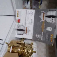 کتری قوری طرح ترک طلایی نوی نو|قوری، کتری، قهوه‌ساز دستی|خرم‌آباد, |دیوار