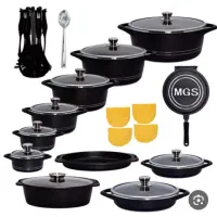 قابلمه کف سرامیکی چدن کامل بصورت تکی سرویس چکی|ظروف پخت‌وپز|یزد, |دیوار