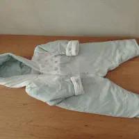 سرهمی دخترانه آبی سفید تو کرکی گرم