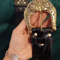 کمر خارجی بند زنانه چرم اصل و ورنی ، شیک و نو