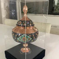 شکلات خوری مس و پرداز مینا سایز بزرگ ۳۰ سانت|صنایع دستی و سایر لوازم تزئینی|تهران, اکباتان|دیوار