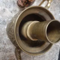 سماورزغالی برنجه وگلدان مسی|مجسمه، تندیس، ماکت|سنندج, |دیوار
