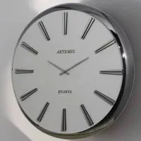 ساعت دیواری آرتمیس سیلور صفحه سفید