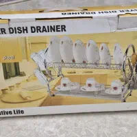 آبچکان استیل کنار سینک دو طبقه