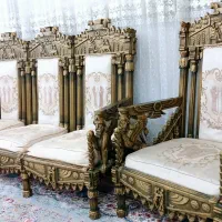 مبل 9نفره هخامنشی چوب راش|مبلمان خانگی و میز عسلی|باقرشهر, |دیوار