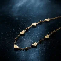 گردنبند حدید قلب طلایی تولید توسط ماه سرا