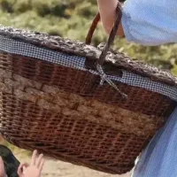 پیک نیک سبد حصیری  کاملا سالم نو آکبند