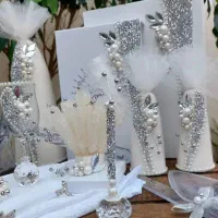 دسته گل عروس.سینی حنا.ست بله برون.گیفت