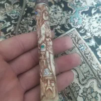 چوب سیگار استخوان نقره کوب رخ دار|کلکسیون اشیاء عتیقه|کهریزک, |دیوار