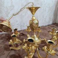 لوستر 8شعله آبکاری طلا