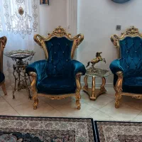 سرویس مبل استیل  ۹ نفره ورق طلا|مبلمان خانگی و میز عسلی|تهران, ابوذر|دیوار