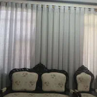 ۱۰ متر پرده طوسی جدا و۵ متر هم جدا ۵متر نو