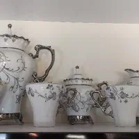 چرخ گوشت . سرویس شیرخوری . دکوری سنتی . وسایل چوبی