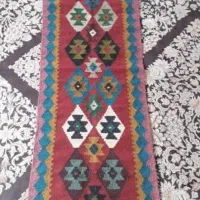 گلیم تمام پشم|گلیم، جاجیم، گبه|شیراز, دارالرحمه|دیوار