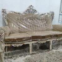 مبل سلطنتی ۹نفره چوب گردو همراه با کاور