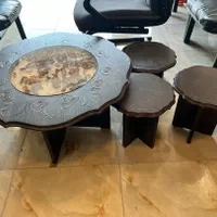 میز وسط با عسلی.کابینت.بخاری گازی بدون دودکش