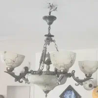 ۲ عدد لوستر ۵ شعله برنجی