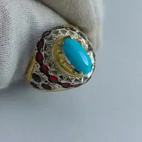 انگشتر فیروزه نیشابور و عقیق یمن