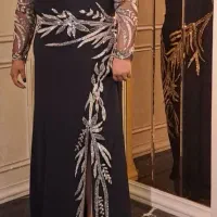 لباس مجلسی پنل دوزی شده سایز ۴۶ تا ۴۸
