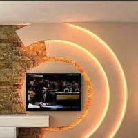 اجرای سقف کاذب کناف ،تی وی روم ، ۶۰×۶۰ پی وی سی