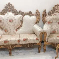 مبل سلطنتی ۷ نفره|مبلمان خانگی و میز عسلی|کاشان, شهرک خاتم الانبیا (مسکن ملی کاشان)|دیوار