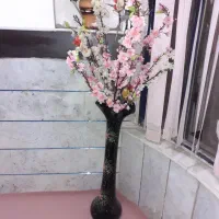 گل با گلدان